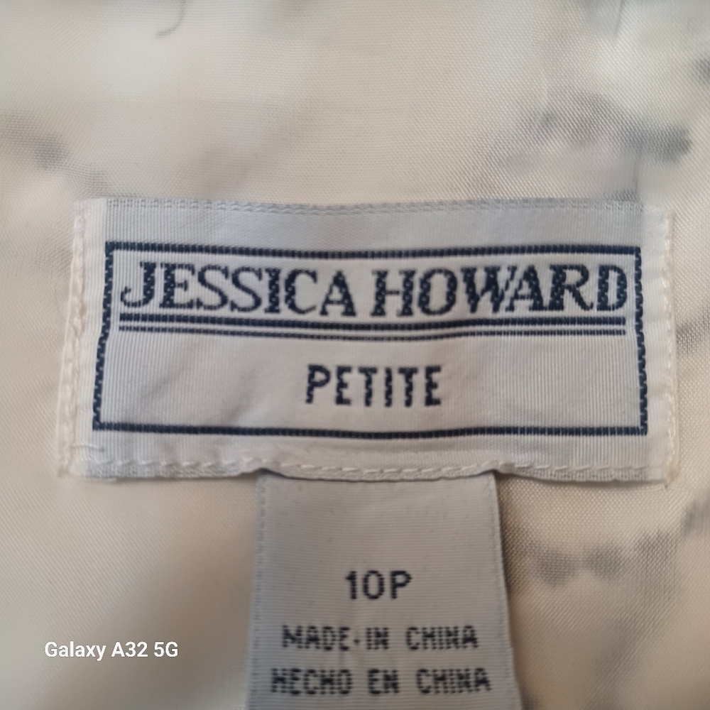 Jessica Howard Wimen Size.10P Cream Sheath Dress with Flutter Cap Sleeves - Picture 2 of 16